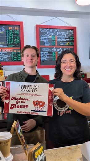 Day 4 of #KindnessOnTheHouse ☕ Kindness is brewing at four local cafes with free coffee giveaways...we like to call it a hug in a cup. 💕🫶 @tasteof_colombia @502urbancoffee @au79_coffee @peach_coffee_co Huge thanks to our wonderful business owners for bringing this idea to life! 🙌 Plus, get ready for Day 5 - Hidden with Kindness: surprise gift boxes hidden around Bronte. Find one and unwrap a little love from us to you! 🎁✨ | Bronte Village BIA Oakville