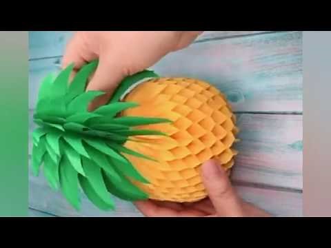 DIY Paper Pineapple Origami Easy Simple making Pineapple for Kids Fun