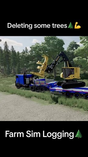 Farm sim logging #farmingsimulator22#buncher#tigercatforestry#loggingislife#trees#videogame#gamingontiktok#tiktokedit#farmsimlogging#viralvideo#trendingsound#fyp#wideopen