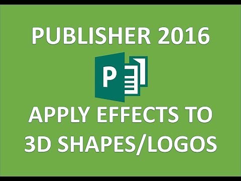 Publisher 2016 - WordArt Logo - How to Create and Apply Effects to 3D Shapes - Shape Color & Outline