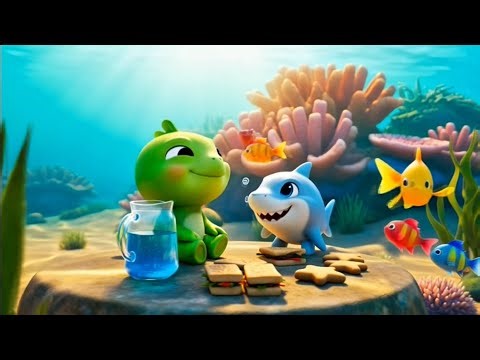 Baby shark with a green alien | dame tu cocita play football. Kids song | Nursery Rhymes