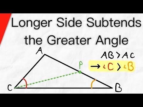 Proof: Greater Angle is Opposite the Longer Side in a Triangle | Geometry