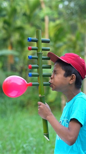 Six Colourful Balloons Creations with Bamboo #shorts