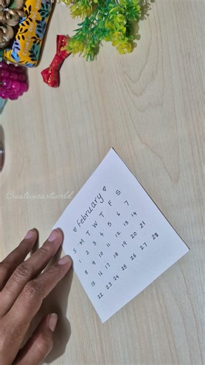 February Month Calendar DIY | DIY Calendar Making | Create Our Art World