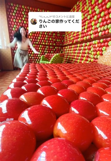 青森県で作ったりんごクレヨンアート