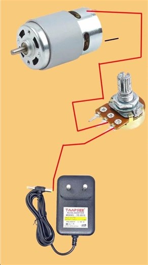 775 Motor Speed Control Using Potentiometer & 12V Adapter 🛠️ #shorts #rgexperimentofficial