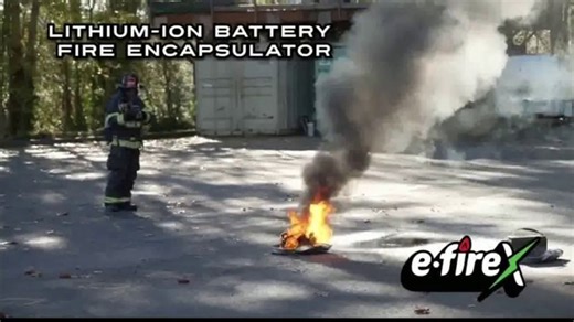 E-Fire X TV Spot, 'Lithium-Ion Battery Fire Encapsulator'