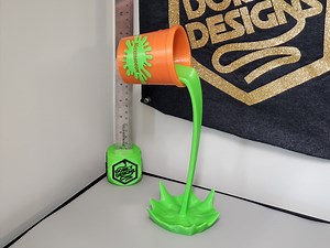Magic Floating Spilling Nickelodeon Slime Bucket | Vintage 90s Blimp Decor Sign Guts Nick Studios Logo Birthday Party Decoration Gift Snick - Etsy