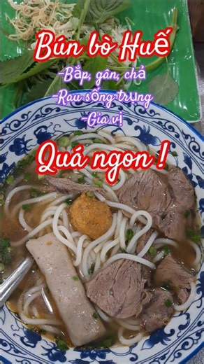 Bun Bo Hue (Hue-style beef noodle soup) is so delicious for a late-night snack. #food #deliciousf...