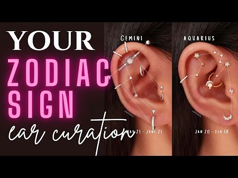Your Custom Constellation Ear Piercing Idea Based on Your Zodiac Sign by a Professional Ear Stylist
