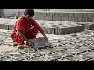 Amazing Cement Tile Production Line - Real Factory Process