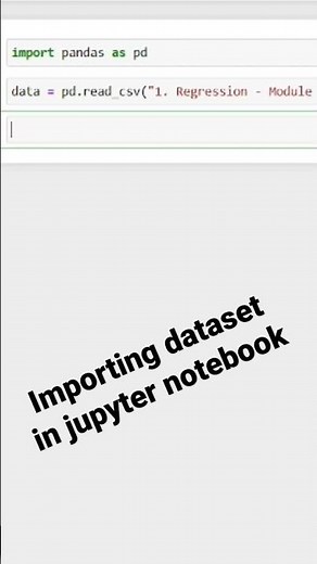 how to import dataset in jupyter notebook #python #jupyternotebook #datascience