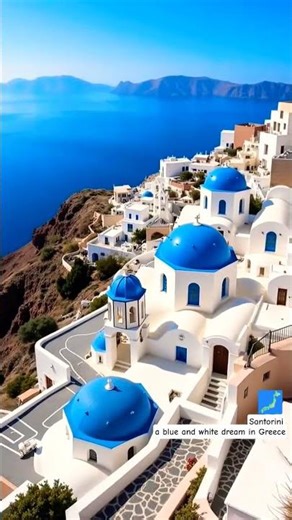 Santorini, Greece–The Most Beautiful Island in the Aegean🇬🇷#Santorini #Islands #Travel #vlog #shorts