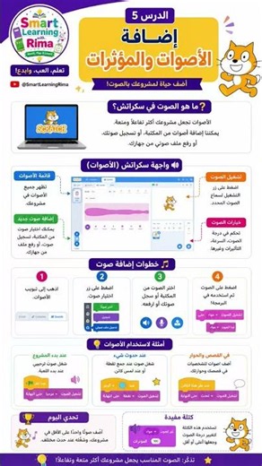 سلسلة تعلم سكراتش من الصفر | برمجة الألعاب والقصص خطوة بخطوة|الدرس5