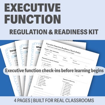 Regulation & Readiness Check-Ins | Executive Function & Self-Regulation Toolkit