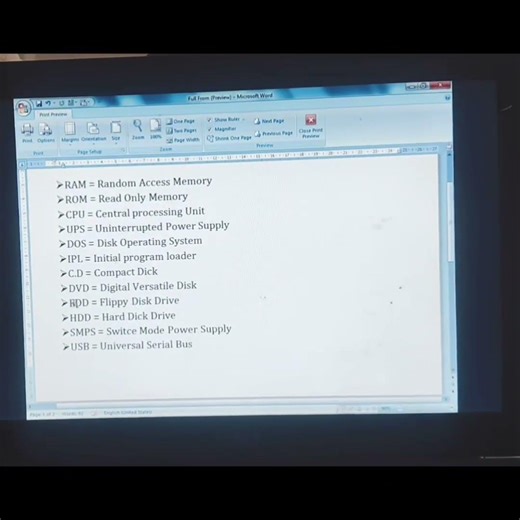 CPU KA Full from Ram KA FULL FORMS#computer #trending #viral #youtube