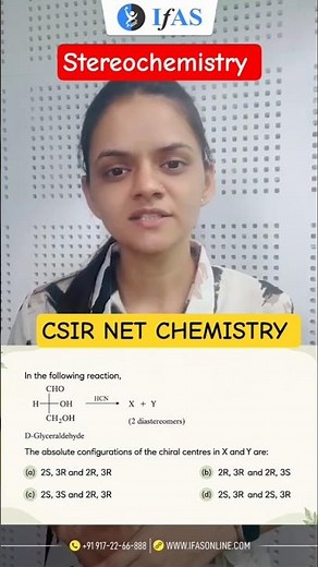 Stereochemistry l Organic l Chemistry l CSIR NET CHEMISTRY l IFAS