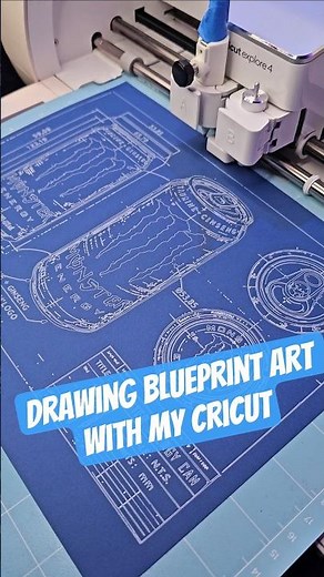 How I draw blueprint art with my cricut!