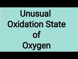 Oxidation state of oxygen