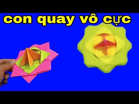 Cách Gấp Con Quay Bằng Giấy Siêu Đẹp Quay Mãi Không Dừng | Gấp Con Quay Bằng Giấy | Táo Ơi