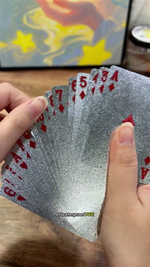 Waterproof PVC Gold Foil Playing Cards:Tear-Resistant &Game Night Ready #playingcards #poker #game #homeessentials #tiktokshop