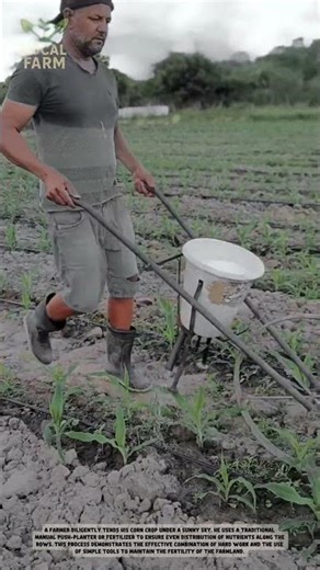 Most Satisfying Way to Plant Corn 🌽 | DIY Manual Push Seeder In Action