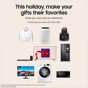 Looking for gifts this holiday? Show your love with our exclusive home appliances offers! Learn more: http://spr.ly/6185JIfVh | Samsung