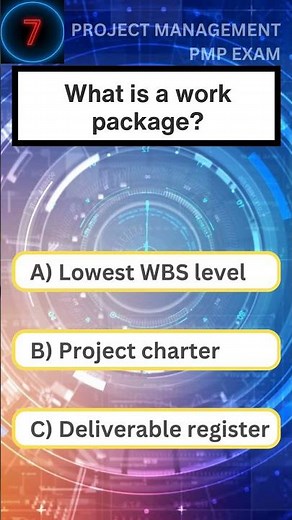 PMP Exam Quiz: What is a work package?