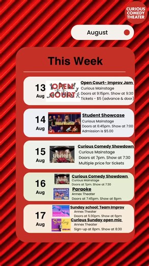 Get ready for an exciting lineup of upcoming events @curiouscomedy #pdxcomedy #pdximprov #pdx #portlandcomedy #portlandcomedy #portlandimprovcomedy #portland | Curious Comedy Theater