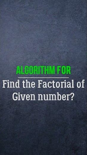 Factorial of given number #datastructuresandalgorithmsinpython #learningalgorithms