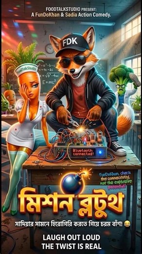 মিশন ব্লুটুথ 💣: সাদিয়ার সামনে হিরোগিরি করতে গিয়ে চরম বাঁশ! 😂 #youtubeshorts #blutoothspeaker