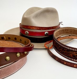 Handmade Western Leather Hat Band: Vintage Repurposed Belt - Etsy