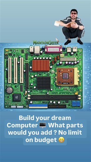 Build Your Dream Computer 🖥️ What parts would you add? No limit on budget 😁 #maintaingreen #pc