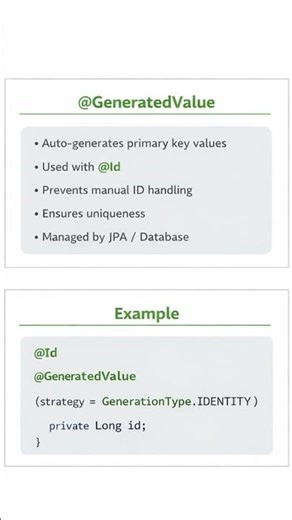 @GeneratedValue Strategies (AUTO vs IDENTITY vs SEQUENCE) ✅ #backend #ielts #javaframework #coding