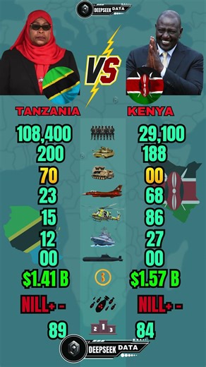 Who is the stronger in 2026 ? Tanzania vs Kenya Military Power