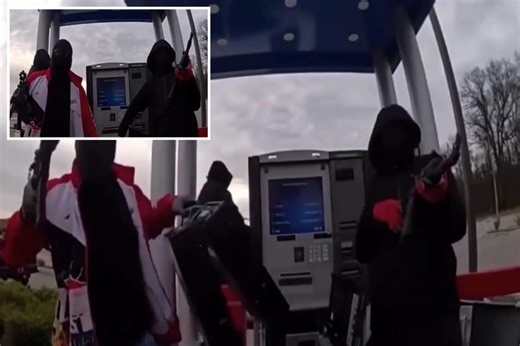 Masked thieves armed with assault rifles rob armored truck outside Memphis bank, wild video shows