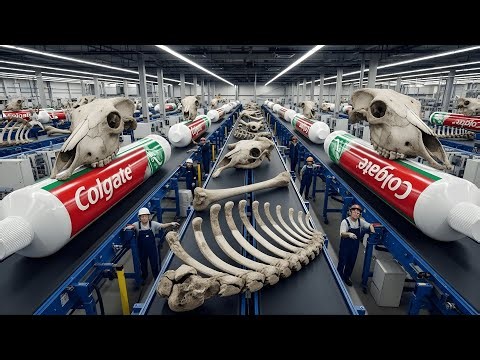 Inside the Toothpaste Factory — From Animal Ash to Toothpaste | Full Process