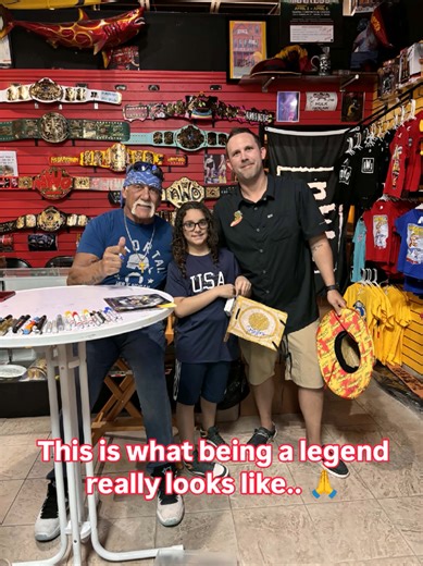 Trystan and his Poppa Bear made custom straw hats together for a moment we’ll never forget meeting the Hulkster. Because of Trystan’s medical conditions, Hulk Hogan and his team went above and beyond to arrange a private meet, making sure Trystan was comfortable every step of the way. Hulk was incredibly patient, kind, and fully present with Trystan no rush, no pressure, just genuine care. To this day, Trystan still talks about this core memory all the time. That’s how much it meant to him. 💛♥️