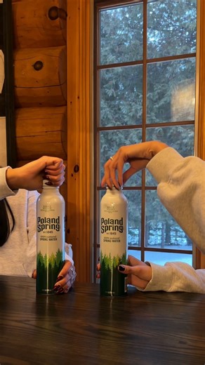 Winter hits different with the right people (and the right hydration😊) . #PolandSpring | Poland Spring Natural Spring Water