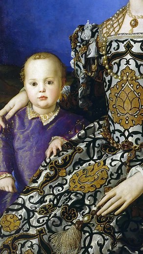 🎨 Agnolo Bronzino, Eleonora di Toledo con il figlio Giovanni, 1545-1546, olio su tavola, 115 x 96 cm. Firenze, Galleria degli Uffizi | Rai Cultura