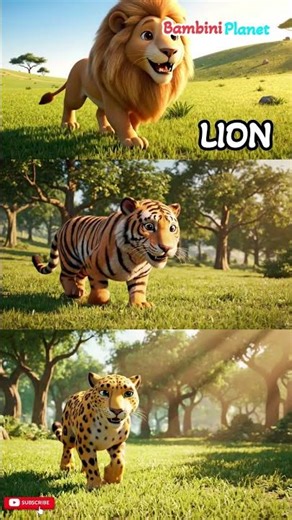 🦁🐯 DANGER! Big Cats Roaring! Lion, Tiger, Leopard Sounds 😱 #shorts