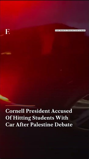 Cornell President Accused Of Hitting Students With Car After Palestine Debate | N18G