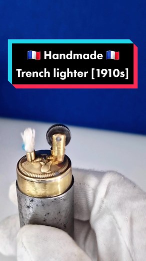 Vintage Handmade Trench Lighter from 1910s | France Restoration