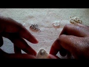 Rivoli Drop Earrings tutorial, Part 1: Right Angle Weave Bezel