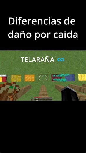 Diferencias en el daño por caída #minecraft