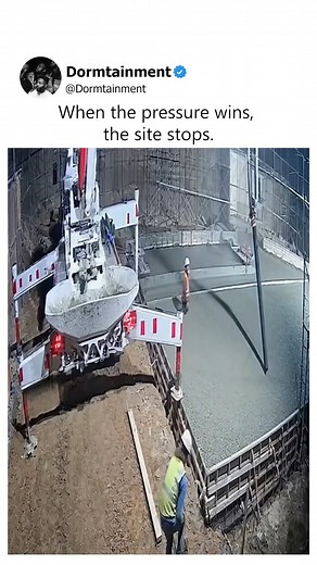 495K views · 623 reactions | A pressure change in the cement line results in material leaking onto the site. #fblifestyle | Dormtainment | Facebook
