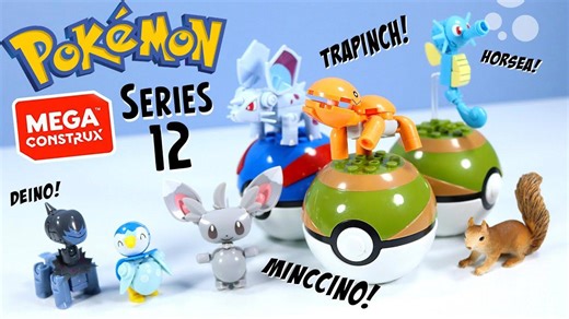 Pokemon Mega Construx Series 12 Piplup Mincchino Horsea And Trapinch!