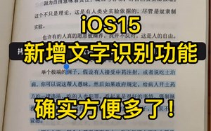 苹果iOS15新增文字识别功能：确实方便，锤子点了个赞！