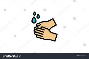 Washing Hands Icon Water Drops Stock Vector (Royalty Free) 1665981775 | Shutterstock