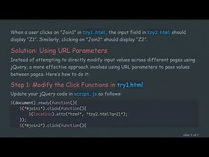 How to Set Input Value of One HTML Page by Clicking an Element on Another Page Using jQuery